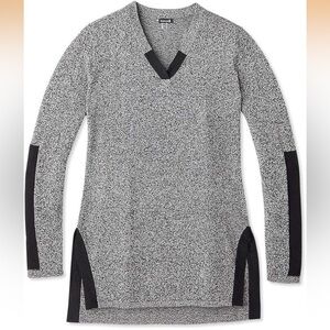 Smartwool Women’s Shadow Pine Tunic Sweater Gray Merino Wool Blend Long Sleeve
